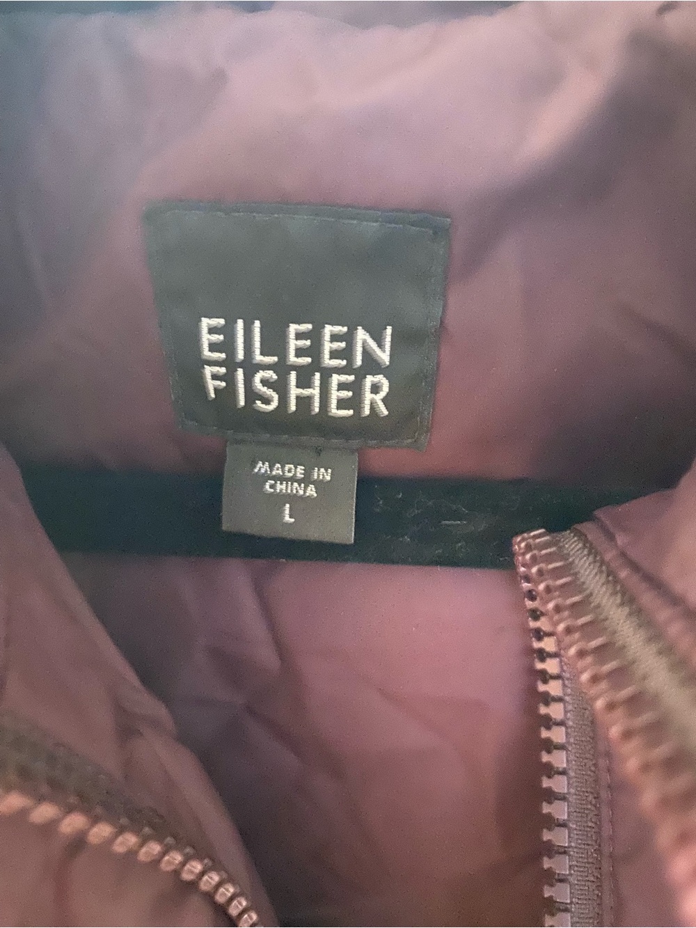 Eileen Fisher Quilted Vest in Plum - Picture 3 of 7